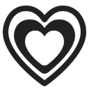 Free Heart High Contrast Icon