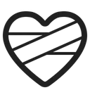 Free Heart High Contrast Icon