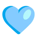 Free Blue Heart Flat Icon