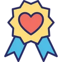 Free Heart Heart Badge Insignia Icon