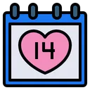 Free Heart Love Calendar Icon