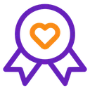 Free Heart Badge  Icon