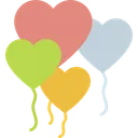 Free Heart Balloons Icon