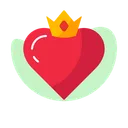 Free Heart Crown  Icon
