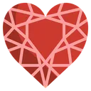 Free Heart Diamond  Icon