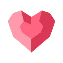 Free Heart Diamond Crystal Gem Icon