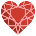 Free Heart Diamond  Icon