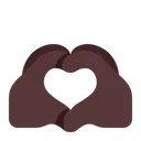 Free Hands Flat Dark Icon