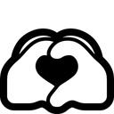 Free Hands High Contrast Icon
