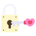 Free Heart Key Key Valentine Icon