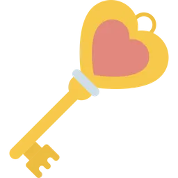 Free Heart Key  Icon