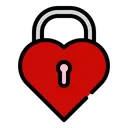 Free Heart Lock  Icon