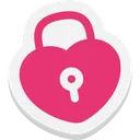 Free Heart lock  Icon