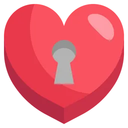 Free Heart Locked  Icon