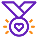 Free Heart Medal  Icon