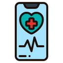 Free Heart Rate Telemedicine Health Icon