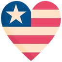 Free Heart shaped flag  Icon