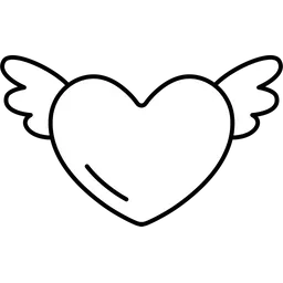 Free Heart Wing  Icon
