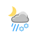 Free Heavy Sleet Sun Icon