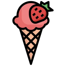 Free Helado de fresa  Icono