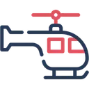 Free Helicoptero Passageiros Partidas Ícone