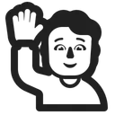 Free Raising Hand High Icon