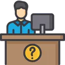 Free Help Support Reception Desk Customer Care Icon