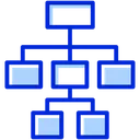 Free Hierarchie Strassenkarte Schema Symbol