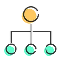 Free Verteilen Teilen Beziehung Symbol