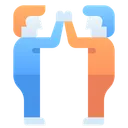 Free High Five Friendship Success Icon