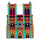 Free Vibrant Notre Dame De Paris Illustration Historic Cathedral Paris Landmark Icon