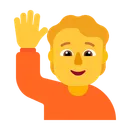 Free Levantando Mano Plana Icono