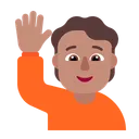 Free Levantando Mano Plana Icono