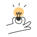 Free Holding Bulb  Icon
