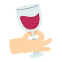 Free Holding Wine Glass  アイコン
