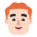 Free Rojo Pelo Plano Icono