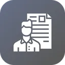 Free Hombre Curriculum Documento Icono