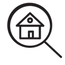 Free Home Searching House Searching Home Finding Icon