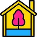 Free Home With Trees  Icon