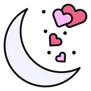 Free Honeymoon Night Half Moon Icon