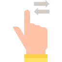 Free Horizontal Scroll Finger Hand Icon