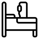 Free Hospital Bed First Aid Treatment Icon