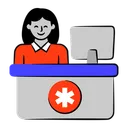 Free Hospital Reception Healthcare Reception Icon