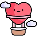 Free Hot Air Balloon Love Valentine Icon