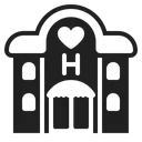 Free Hotel High Contrast Icon