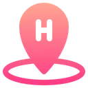 Free Hotel Location Pin Map Icon