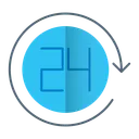 Free Hour 24 Service Icon