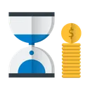Free Time Money Hourglass Icon