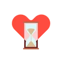Free Hourglass With Heart アイコン