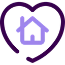 Free House Care Insurance Heart アイコン